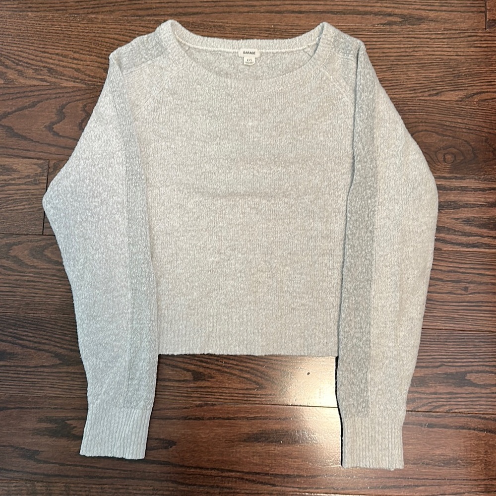 Garage Grey Cropped Sweater | Size S